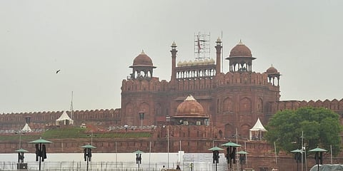 Red Fort ahead of Independence Day celebrations, in New Delhi. (File Photo | PTI)