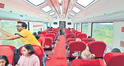 Passengers on the Secunderabad-Pune Shatabdi Express