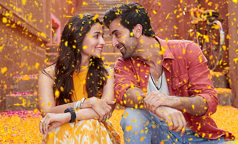 Alia Bhatt and Ranbir Kapoor in a still from 'Brahmastra'.(Photo | Screengrab)