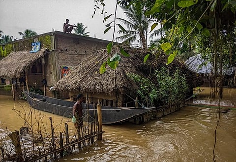Flooded Haripur village in Jagatsinghpur | Express