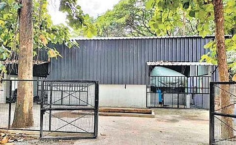 The waste management facility in the City Armed Reserve police campus. (File Photo)