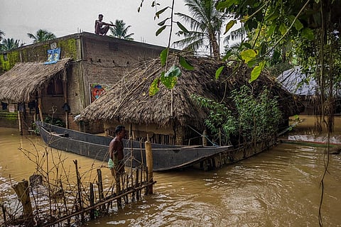 Damage to kutcha roads and houses. Representative purpose only.