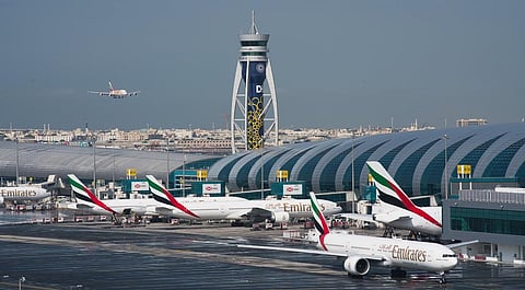 An Emirates jetliner comes in for landing at the Dubai International Airport in Dubai, United Arab Emirates. (File Photo | AP)