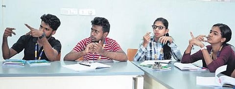 A training session at NISH, Thiruvananthapuram