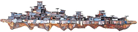 (Above and below) ‘Salt Farmers’ by Dodiya