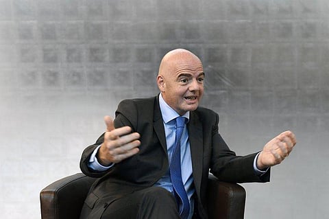 FIFA President Gianni Infantino speaks during an interview. (Photo | AP)