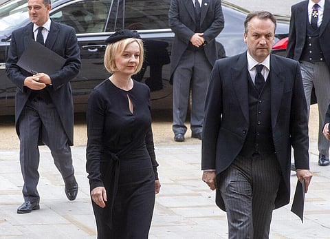 British Prime Minister Liz Truss and her husband Hugh O'Leary (Photo | AP)