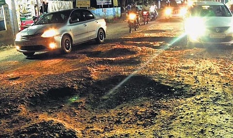 Potholes on Aluva-Perumbavoor road | file pic