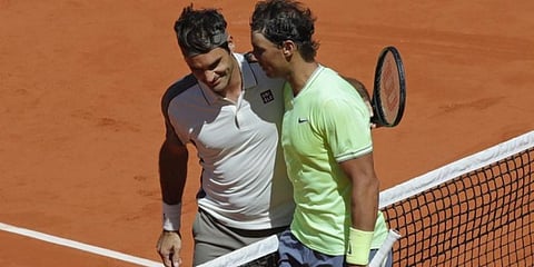 Legends Roger Federer and Rafael Nadal (File Photo | AP)