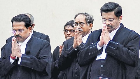 Justice M Duraiswamy (right) superannuated on Wednesday | Ashwin prasath