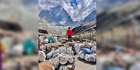 Pradeep Sangwan aims to clear the waste left behind in the Himalayas through his Healing Himalayas Foundation. (Photo | PTI)