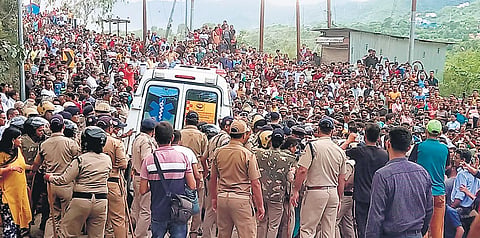 Mortal remains of the teenager being taken for cremation at Srinagar in Pauri Garhwal district of Uttarakhand on September 25. (Photo| PTI)
