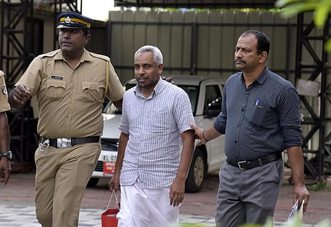 PFI state secretary Abdul Sathar  being brought to NIA court in Koch. (Photo | A Sanesh, EPS)
