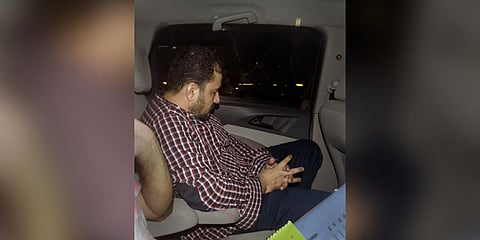 Businessman Sameer Mahendru being taken into ED custody .(PTI | Photo)