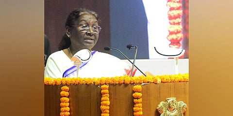 President Draupadi Murmu speaks at IIT Delhi on September 3, 2022. (Photo | ANI)