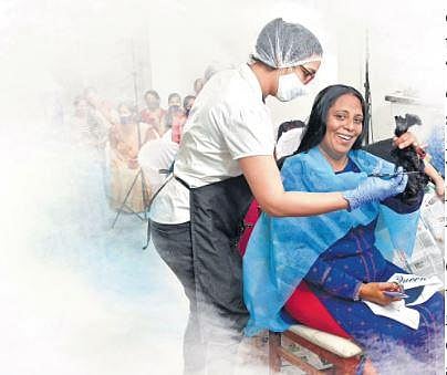 Volunteers at a Seeds of Hope camp in Mangaluru. 