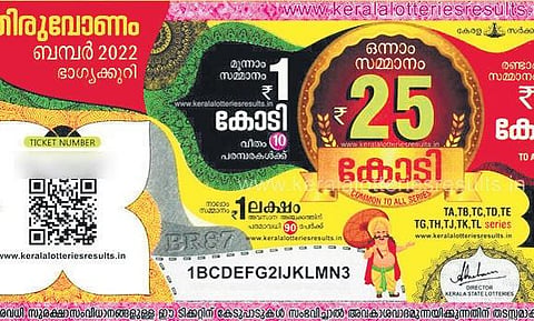 Onam bumper lottery sales touch 41.5 lakh