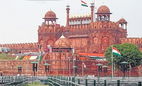 The Red Fort in New Delhi. 