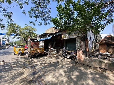 A commercial establishment in Greams Road. (Photo | R Satish Babu, EPS)