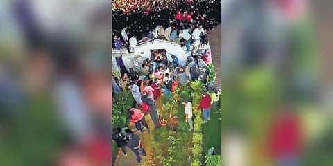 Heavy rush seen at Fort Kochi in the early hours of Sunday (Video grab)
