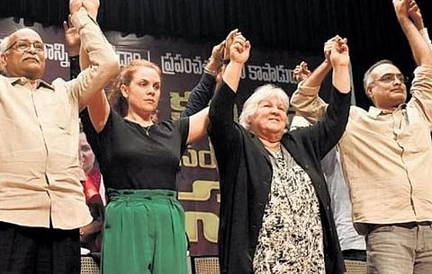 Alaida Guevara and Estefania Guevera in Vijayawada | Prasant Madugula