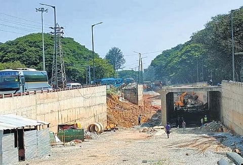 Earlier when work was underway to complete the Rs 19-crore HAL underpass in Bengaluru.