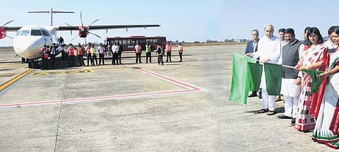 CM Naveen Patnaik launches flight service from Bhubaneswar to Rourkela at Biju Patnaik International Airport on Saturday