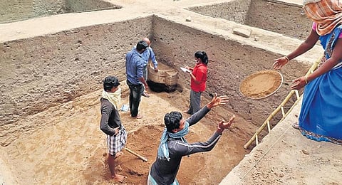 Excavation at Keeladi.(File photo | Express)