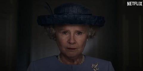 YouTube screengrab from the teaser of 'The Crown' starring  Imelda Staunton as Queen Elizabeth.
