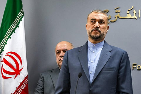 Iran's Foreign Minister Hossein Amir-Abdollahian looks on during a joint press conference with his Lebanese counterpart in Beirut on October 13, 2023. (Photo | AFP)
