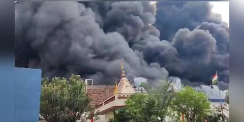 Fire breaks out at a warehouse in West Bengal's Howrah in Sankrail Industrial Park.