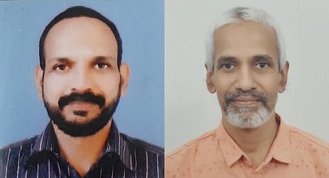 Mahesh P N Sabarimala Melsanthi and Murali P G Malikappuram Melsanthi. (Photo | Express)