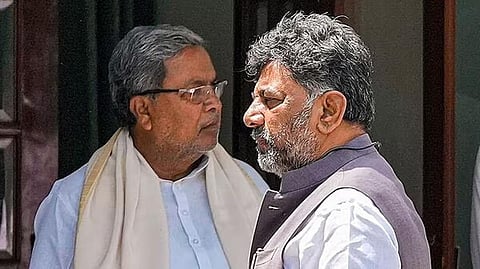 Karnataka  Chief Minister Siddaramaiah and his deputy DK Shivakumar. (Photo | Express)
