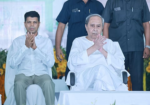 VK Pandian with Odisha CM Naveen Patnaik (File Photo)