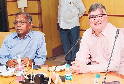 NDSA chairman Anil Jain holds a meeting with irrigation engineer-in-chief  C Muralidhar