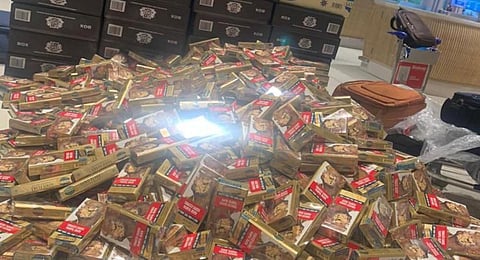 Cigarettes worth Rs 1.46 crore seized at KIA incinerated 
