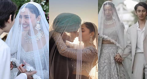 Pakistani actor Mahira Khan who recently married her long-time beau Salim Karim, shared the first set of pictures from her dreamy wedding. (Instagram/Videograb)
