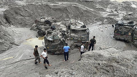 Several factors can trigger a Glacial Lake Outburst Flood (GLOF), including ice avalanches, rockfalls, landslides, intense rainfall, cloudbursts and earthquakes.