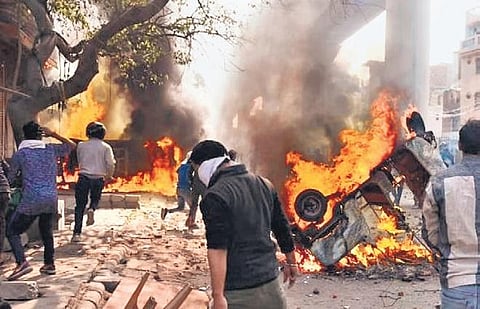 Scenes from the 2020 Delhi riots used for representational purposes (File Photo)