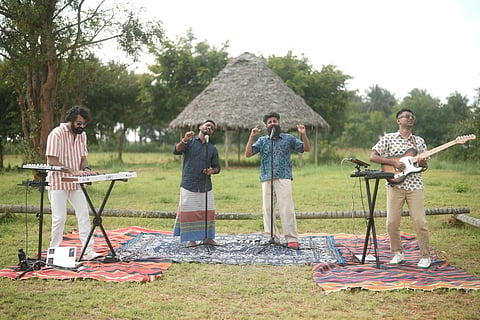 (From the left) Pavan Bhat, Mohan Kumar, Vasu Dixit, Joel Sakkari. (Photo | Express)