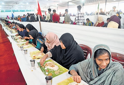 Heavy rush at the food venue at State School Kalolsavam held in Kozhikode earlier this year.(File  | Express)