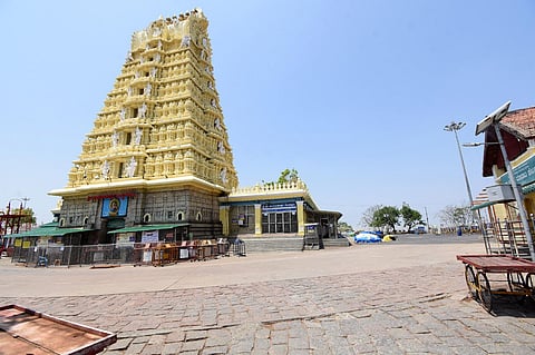 Chamundi hill shrine. (Photo | Express)