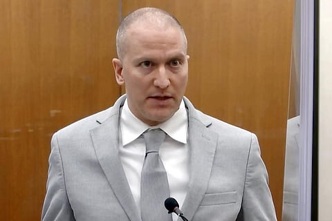 FILE - In this image taken from video, former Minneapolis police Officer Derek Chauvin addresses the court at the Hennepin County Courthouse, June 25, 2021, in Minneapolis. (Photo | AP)