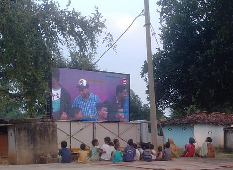 All the matches played by India are screened on huge LED screens. (Photo | Express)