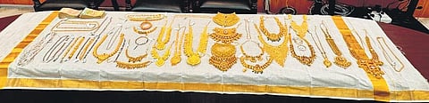 The stolen jewellery that was seized on Thursday | express
