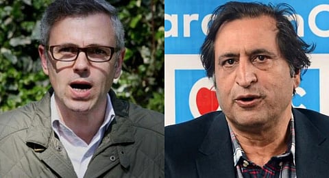 Omar Abdullah, Sajad Lone (PTI)