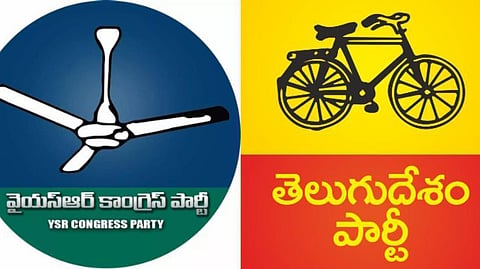 YSRC, TDP party symbol. Image used for representation