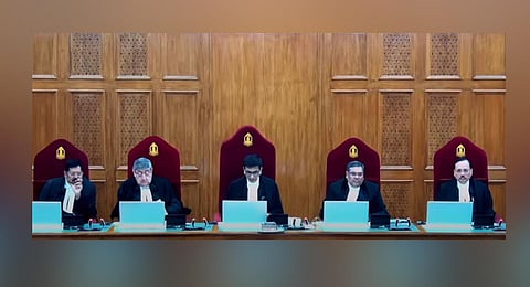 The 5-judge bench who will pronounce their verdict on Article 370 abrogation, on December 10, 2023.