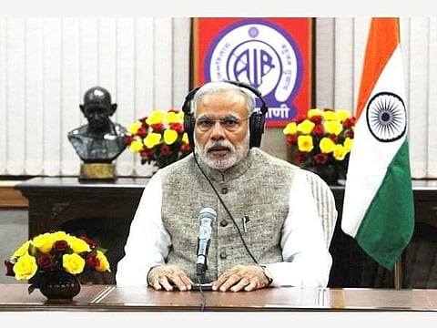 PM Modi interacting with the public through his radio address Mann Ki Baat. (File Photo | PTI)