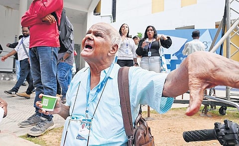 S Kunju Kunju, 88, the eldest delegate in the 28th International Film Festival of Kerala, at the Tagore theatre, the main venue of the fest in Thiruvananthapuram,  on the fifth day on Tuesday |Vincent